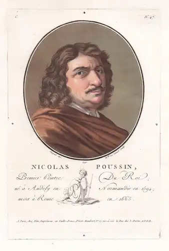 Nicolas Poussin - Nicolas Poussin (1594-1665) Maler peintre painter Portrait