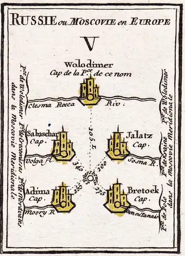 Russie ou Moscovie en Europe V - Russia / Russland / map / Karte