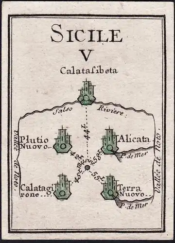 Sicile V - Sizilia / Sicily / Sizilien / Italia / Italy / Italien / map / Karte