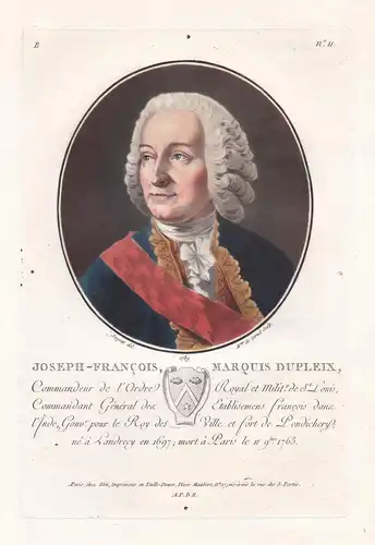 Joseph-Francois Marquis Dupleix - Joseph François Dupleix (1697-1763) gouverneur de Pondichéry Governor-Genera
