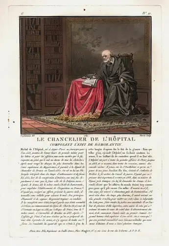 Le Chancelier de l'Hopital composant l'Edit de Romorantin - Edict of Romorantin Michel de l'Hôpital