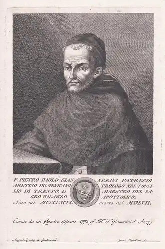 F. Pietro Paolo Giannerini Patrizio Aretino Domenicano... - Pietro Aretino (1496-1556) Italian author poet pla
