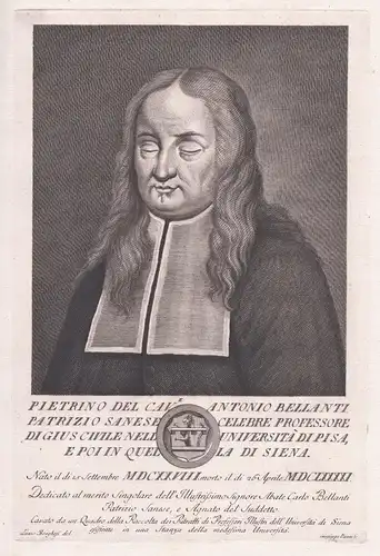 Pietrino del Cav.e Antonio Bellanti ... - Pietro Bellanti (1628-1691) Italian philosopher Philosoph Siena Port