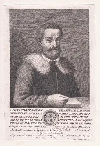 Bernardo d'Anton Francesco Davanzati Patrizio... - Bernardo Davanzati (1529-1606) Italian agronomist economist