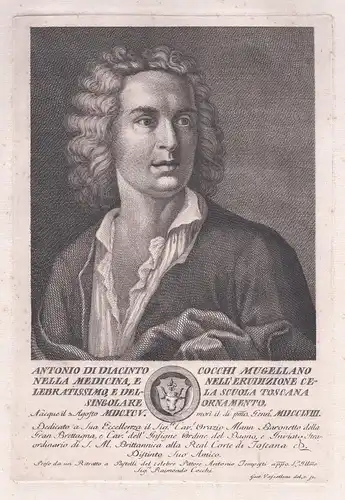 Antonio di Diacinto Cocchi Mugellano... - Antonio Cocchi (1695-1758) physician naturalist anatomist doctor Pis