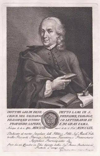 Dottor Gio. di Benedetto Lami di S. Croce nel Valdarno Inferiore... - Giovanni Lami (1697-1770) jurist antiqua
