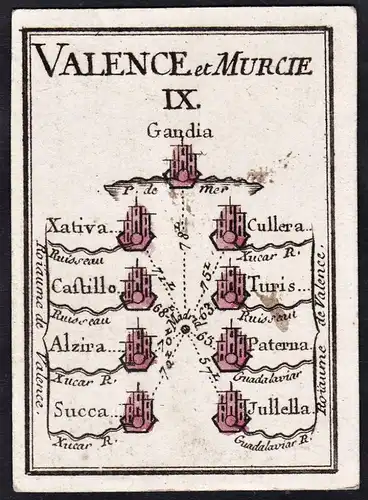 Valence et Murcie IX - Valencia / Espana Spain Spanien / map / Karte