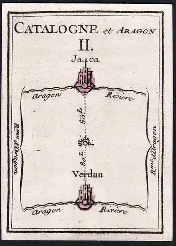 Catalogne et Aragon II - Jaca Huesca Berdún Aragón / Espana Spain Spanien / Karte map mapa