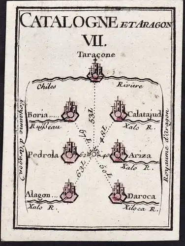 Catalogne et Aragon VII - Aragón / Espana Spain Spanien / Karte map mapa