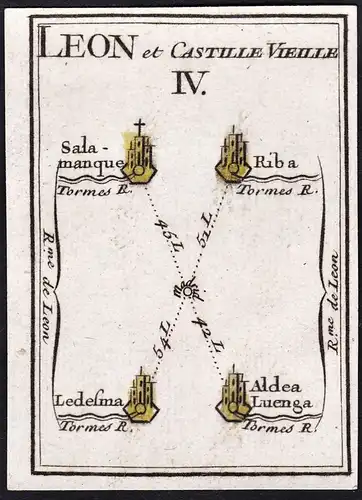 Leon et Casille Vieille IV - Salamanca / Castilla y León / Espana Spain Spanien / Karte map mapa