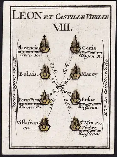 Leon et Casille Vieille VIII - Castilla y León / Espana Spain Spanien / Karte map mapa