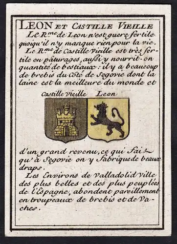 Leon et Castille Vieille - Castilla y Leon / Spanien Espana Spain Wappen coat of arms brasao Heraldik heraldry