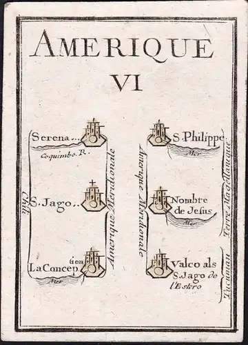 Amerique VI - Chile Concepción / South America Amerika Amerique / Karte map mapa