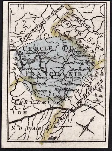 Cercle De Franconie - Franken / Bayern Bavaria / Karte map carte