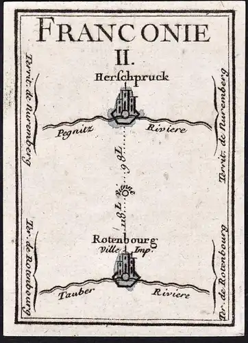 Franconie II - Hersbruck Rothenburg Tauber / Bayern / Karte map carte