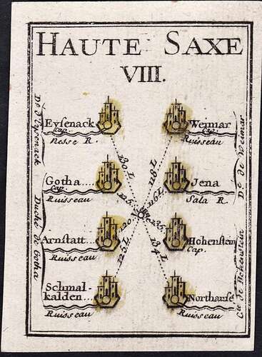 Haute Saxe VIII Eisenach Weimar Gotha Jena Arnstadt Nordhausen