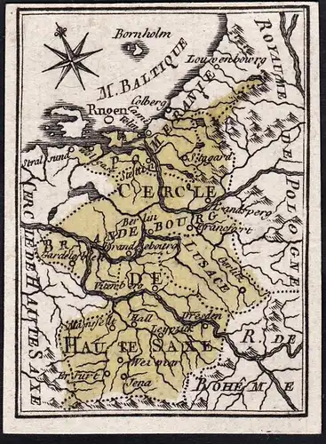 Cercle De Haute Saxe - Sachsen / Lausitz Anhalt / Karte map carte