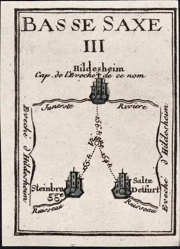 Basse Saxe III - Hildesheim Bad Salzdetfurth / Niedersachsen / Karte map carte