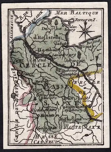 Cercle Basse Saxe - Niedersachsen / Karte map carte