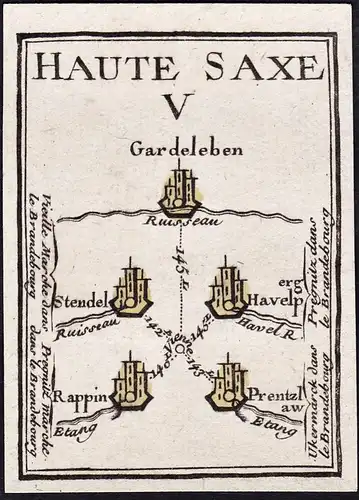 Haute Saxe V - Gardelegen Stendal Prenzlau / Sachsen-Anhalt / Karte map carte