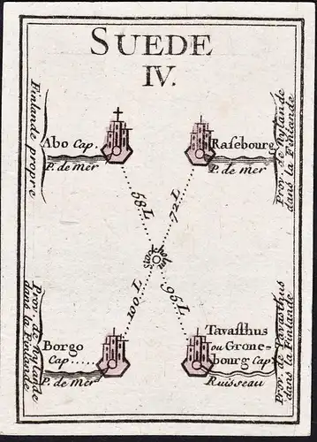 Suede IV - Schweden Sweden Sverige / Karte map carte