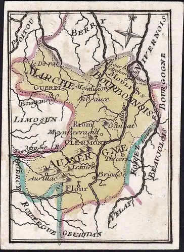 Marche Bourbonnois Auvergne - Marche Bourbonnais Auvergne / France Frankreich / Karte map carte