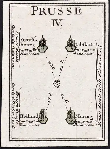 Prusse IV - Szczytno Milakowo Pulska Paslek Moryn / Polska Polen Poland / Karte map carte