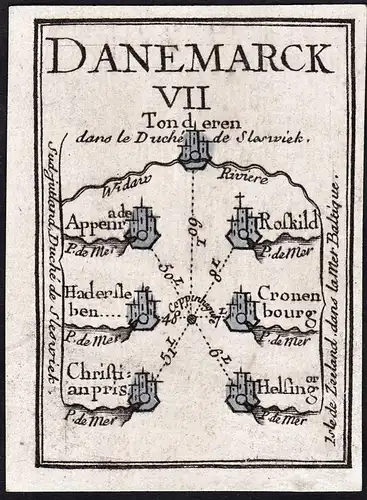 Danemarck VII - Dänemark Danmark Denmark / Karte map carte