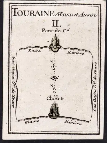 Touraine, Maine et Anjou II - Les Ponts-de-Ce Cholet / France Frankreich / Karte map carte