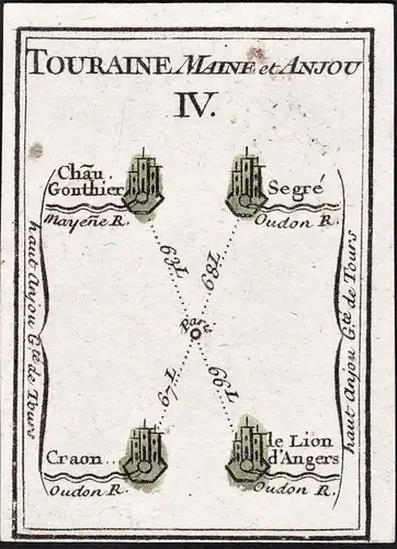 Touraine, Maine et Anjou IV - Chateau-Gonthier Le Lion-d'Angers / France Frankreich / Karte map carte