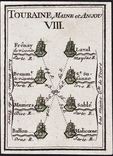 Touraine, Maine et Anjou VIII - Fresnay-Le-Vicomte Beaumont-sur-Sarthe Siante-Suzanne Sable-sur-Sarthe / Franc