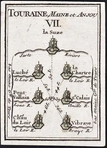 Touraine, Maine et Anjou VII - Pontrallain Chateau-du-Loir La Suze Luche St. Calais La Chartre Vibraye / Franc