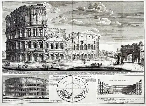 Prospetto dell'Anfiteatro Flavio fabricato da Vespasiano Imperatore Terminato... - Roma Rome Rom Colosseo Colo