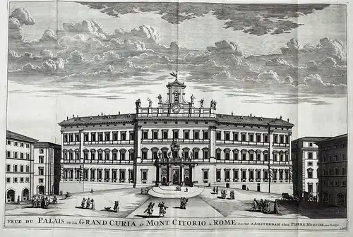 Veue du Palais de la Grand Curia au Mont Citorio a Rome - Roma Rome Rom Palazzo Montecitorio Architektur archi
