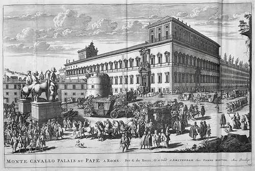 Monte Cavallo Palais du Pape a Rome. - Roma Rome Rom Piazza del Quirinale Architektur architecture Italy Itali