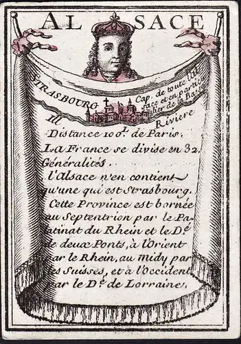 Alsace / Strasbourg - Strassburg / Elsass / France Frankreich / Karte map carte