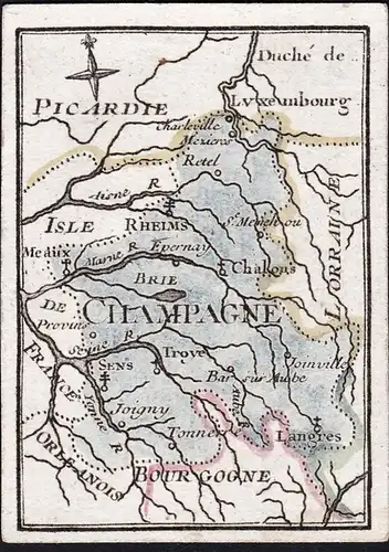 Champagne - France Frankreich / Karte map carte