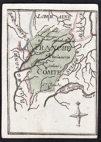 Franche Comte - Franche-Comté / France Frankreich / Karte map carte