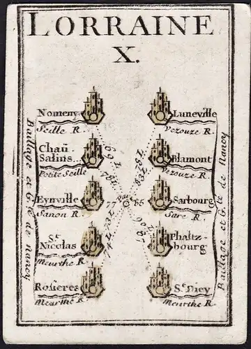 Lorraine X - Luneville Nomeny Chansalins Blamont Sarbourg Phaltzbourg S. Diey Eynville St. Nicolas Rosieres /