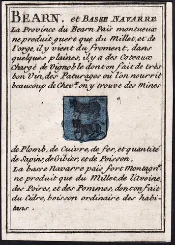 Bearn et Basse Navarre - France Frankreich / Wappen coat of armes blason