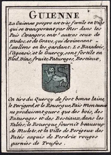 Guienne - Guyenne / France Frankreich / Wappen coat of armes blason