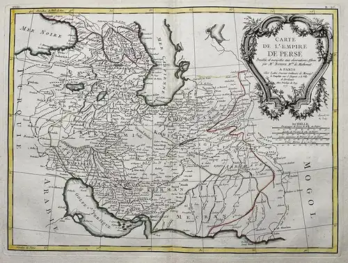 Carte de L'Empire de Perse. - Persia Georgia Turkey Syria Iraq Iran Azerbaijan