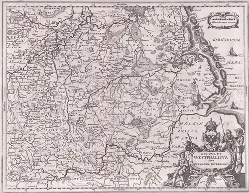 Circulus Westphalicus sive Germaniae Inferioris - Westfalen Westfälischer Kreis Karte map