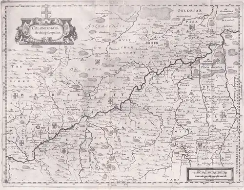 Coloniensis Archiepilcopatus. - Köln Erzbistum Karte map