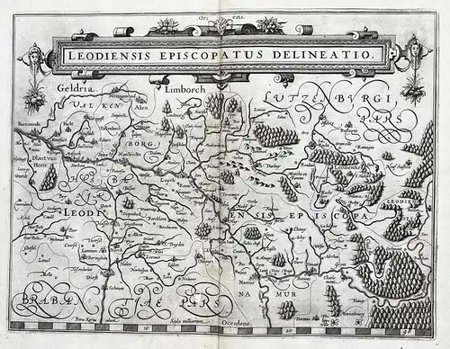 Leodiensis Episcopatus Delineatio - Liege Diest Maastricht Namur / Belgien Belgium Belgique / map Karte carte