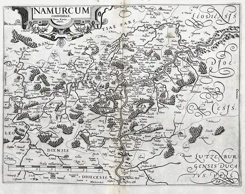 Namurcum Comitatus - Namur Dinant Huy / Belgien Belgium Belgique / Karte map carte