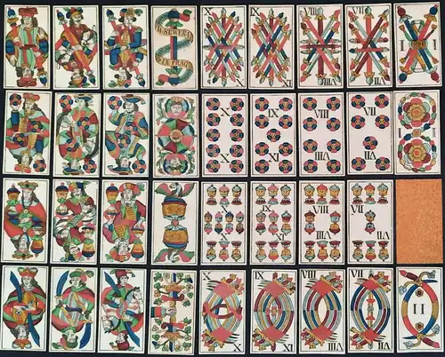 (Set of Bohemian playing cards) - Trappola type II / Bohemia Böhmen / Spielkarten / carte da gioco / cartes à