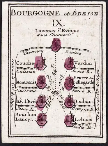 Bourgogne et Bresse IX - Lucenay l'Eveque Couche Verdun Montcensis Seurre ou Bellegarde Bouhans Ißy l'Eve Bour