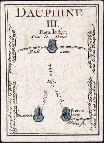 Dauphine III - Dieulefit Pierrelatte Donzere / France Frankreich / map Karte carte