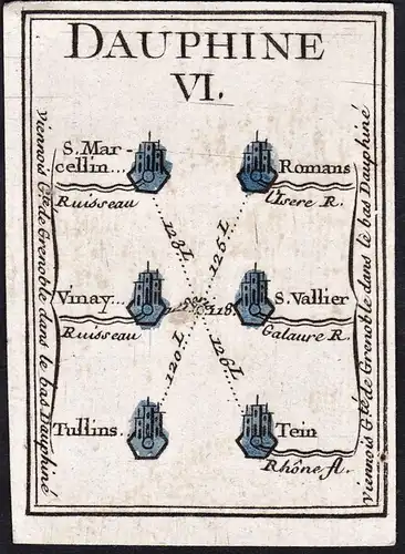 Dauphine VI - Saint-Marcellin Romans Vinay Saint-Vallier Tullins Tein / France Frankreich / map Karte carte